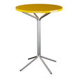 Schaffner PIX Table haute bistrot Ø80cm H:110cm – Jaune 11 / Galvanisé à chaud 02