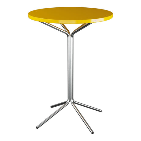 Schaffner PIX Table haute bistrot Ø80cm H:110cm – Jaune 11 / Galvanisé à chaud 02