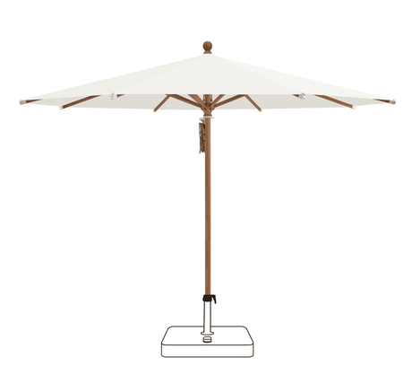 Glatz Parasol PIAZZA rond Qualite 4 404 White
