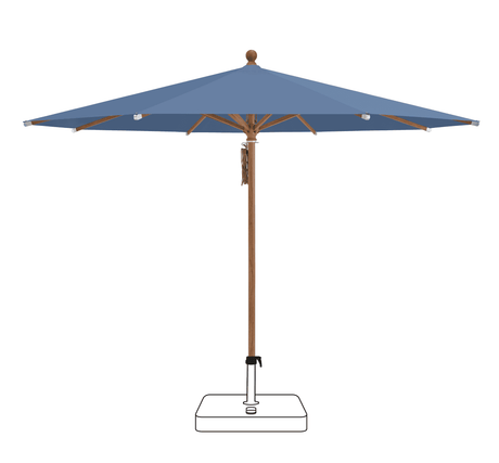 Glatz Parasol PIAZZA rond Qualite 4 418 Cobalt