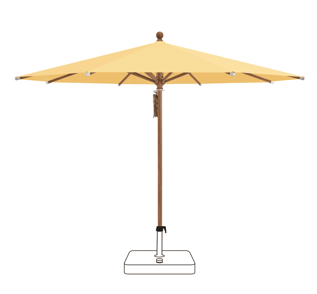 Glatz Parasol PIAZZA rond Qualite 4 438 Straw