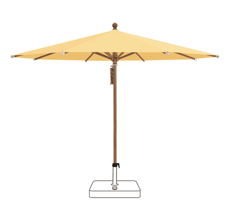 Glatz Parasol PIAZZA rond Qualite 4 438 Straw
