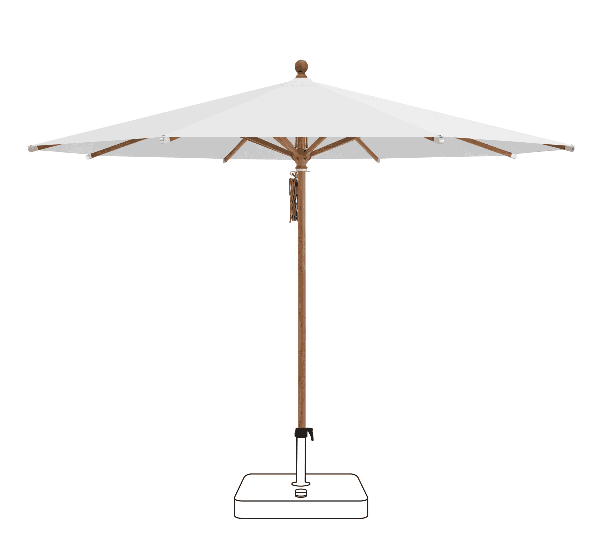 Glatz Parasol PIAZZA rond Cat.5 500 Plaster