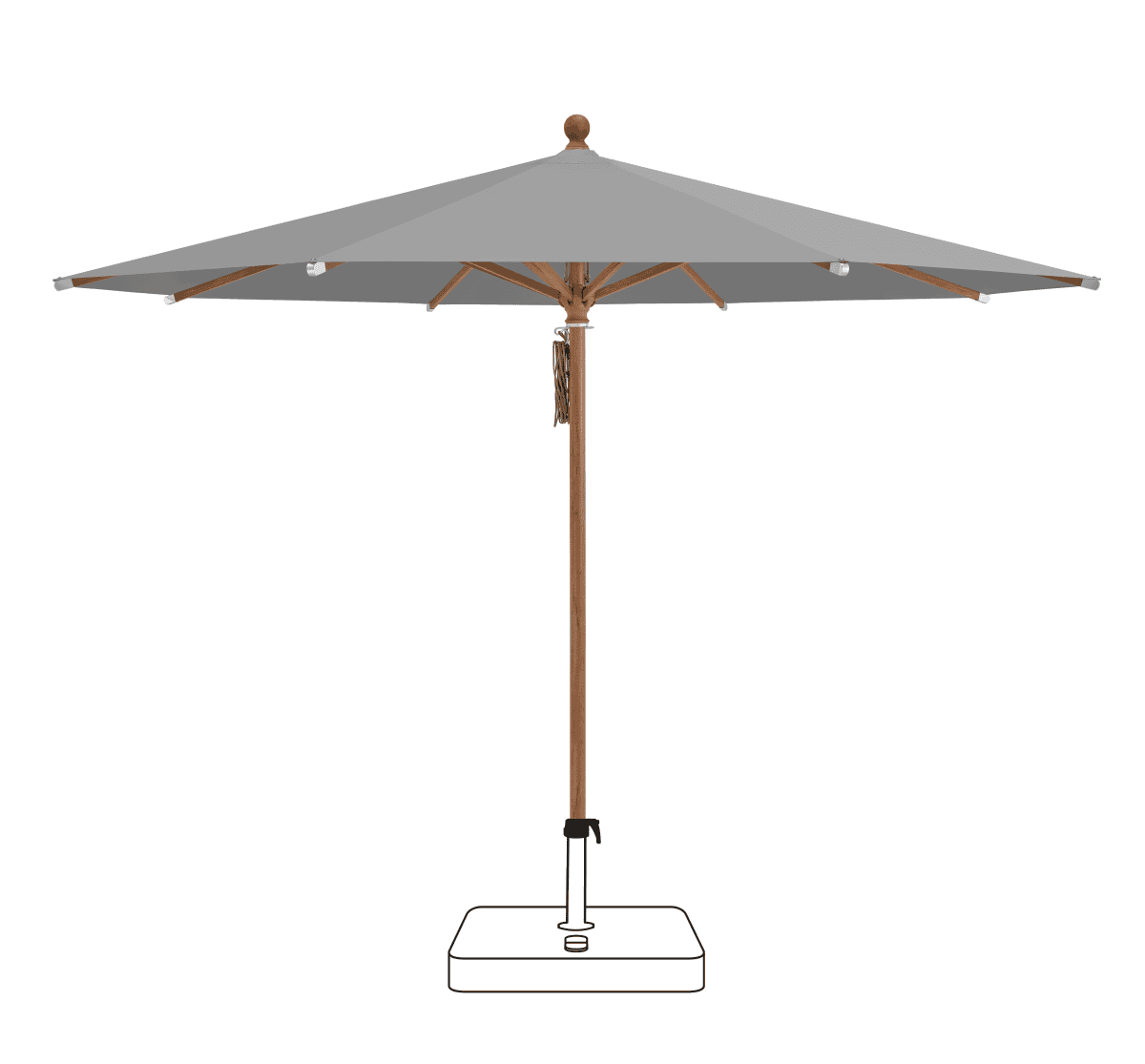 Glatz Parasol PIAZZA rond Cat.5 509 Slate