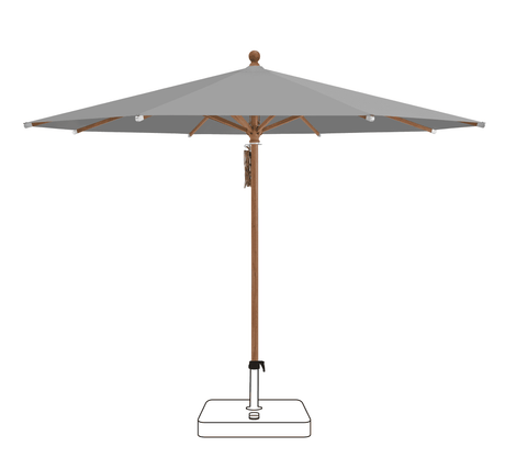 Glatz Parasol PIAZZA rond Cat.5 509 Slate