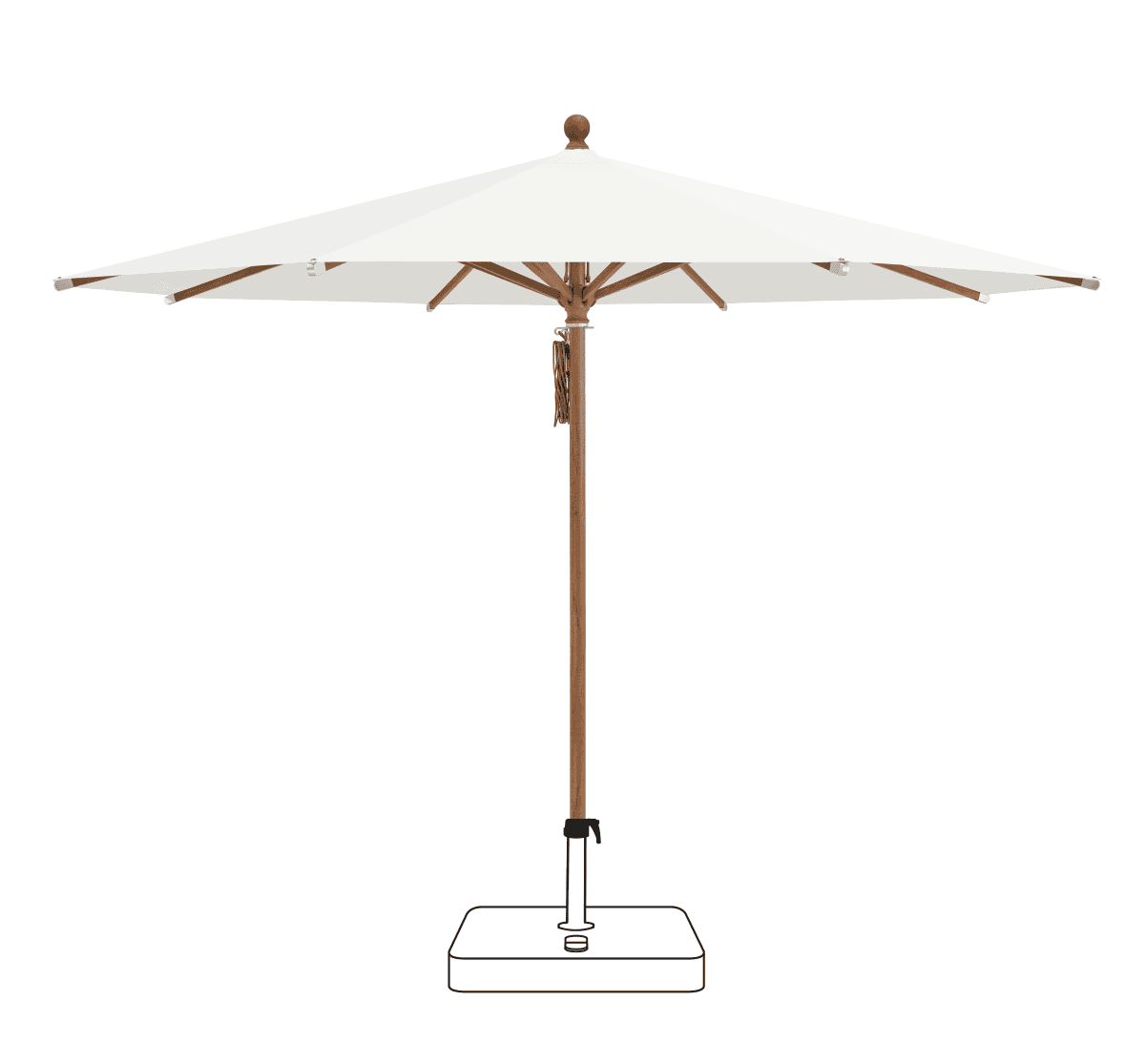 Glatz Parasol PIAZZA rond Cat.5 510 White