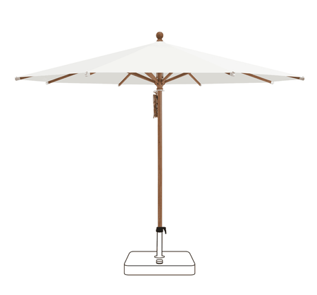 Glatz Parasol PIAZZA rond Cat.5 510 White