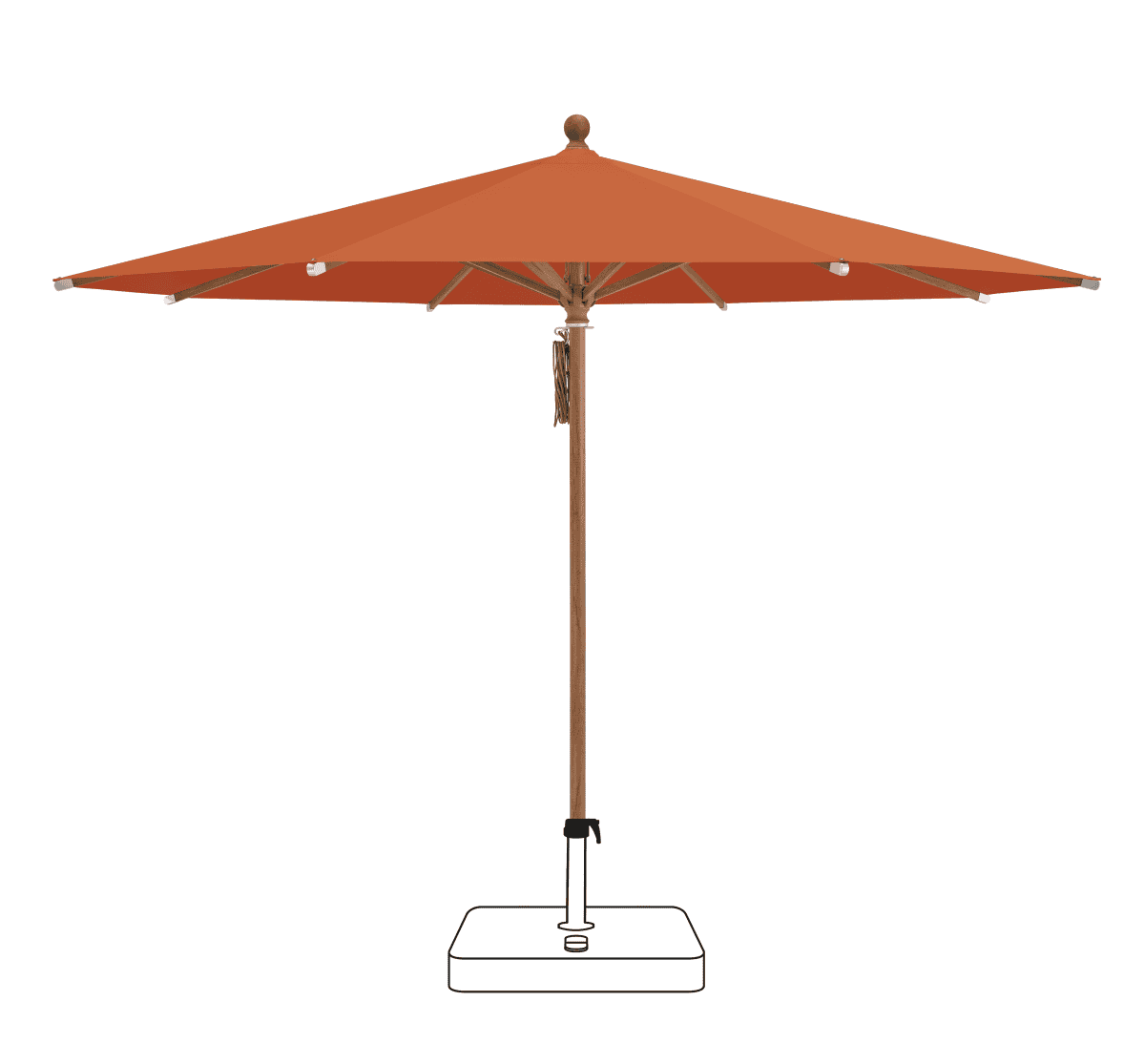 Glatz Parasol PIAZZA rond Cat.5 513 Outback