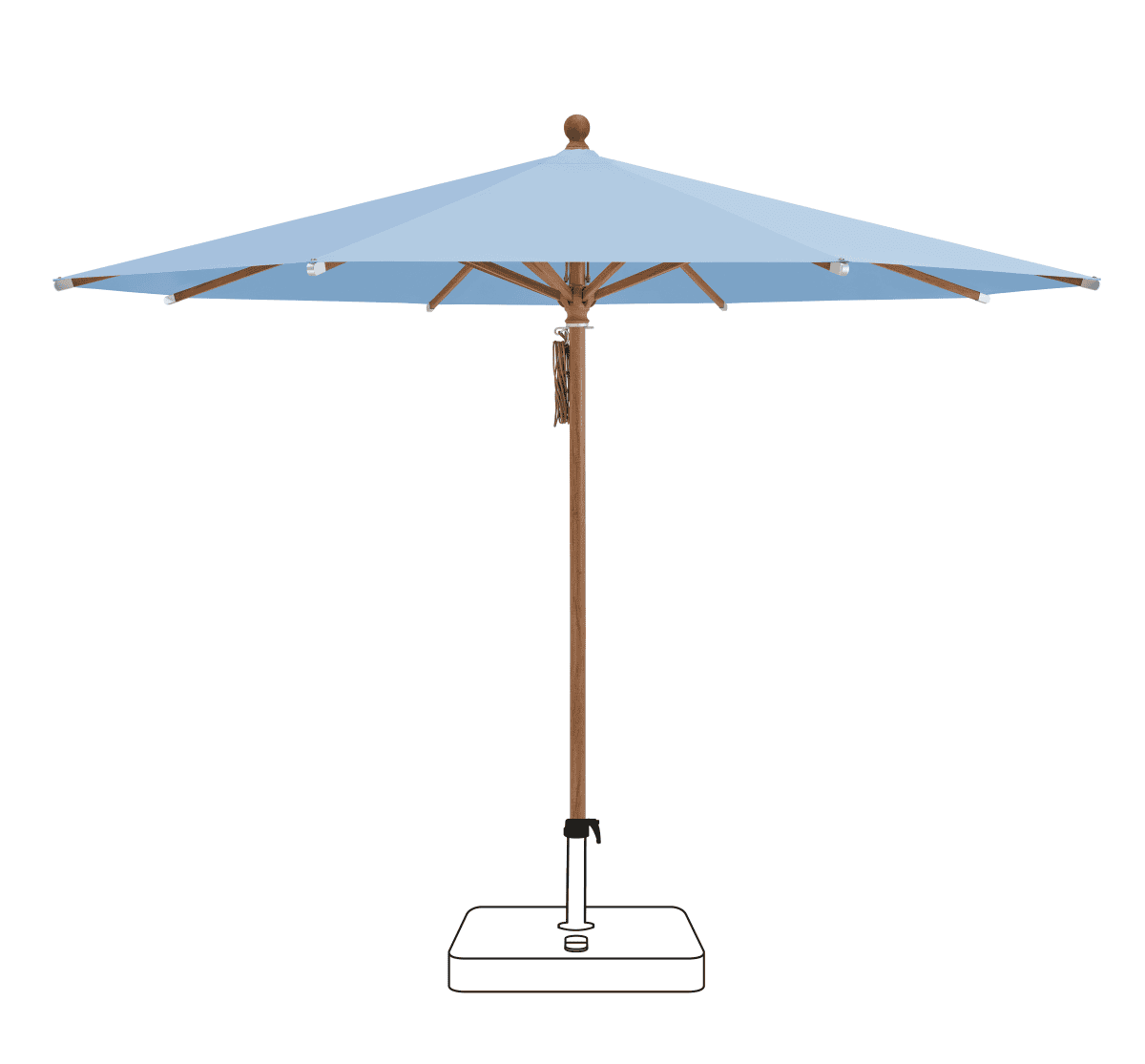 Glatz Parasol PIAZZA rond Cat.5 515 Cloud