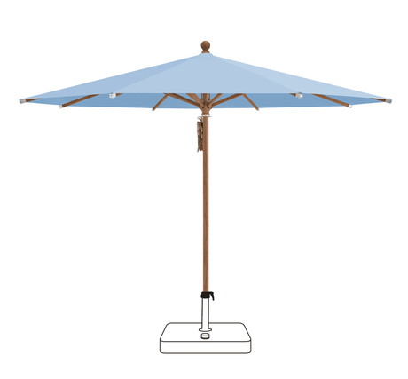 Glatz Parasol PIAZZA rond Cat.5 515 Cloud