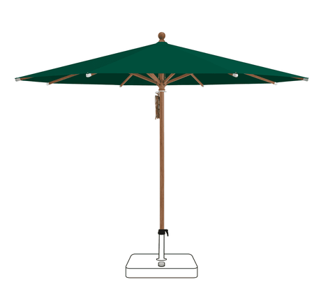 Glatz Parasol PIAZZA rond Cat.5 521 Aloe