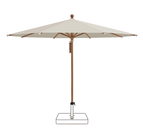 Glatz Parasol PIAZZA rond Cat.5 527 Urban Chrome