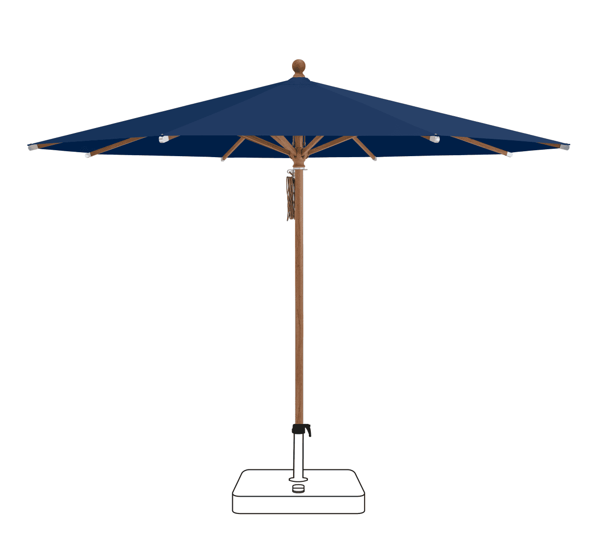 Glatz Parasol PIAZZA rond Cat.5 530 Atlantic