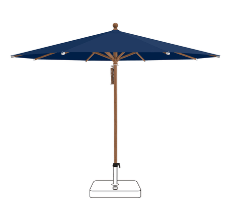 Glatz Parasol PIAZZA rond Cat.5 530 Atlantic
