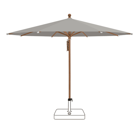 Glatz Parasol PIAZZA rond Cat.5 558 Steel