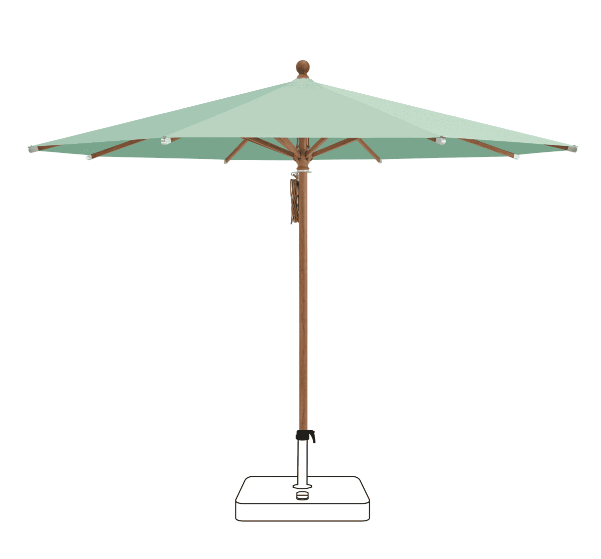 Glatz Parasol PIAZZA rond Cat.5 581 Jade