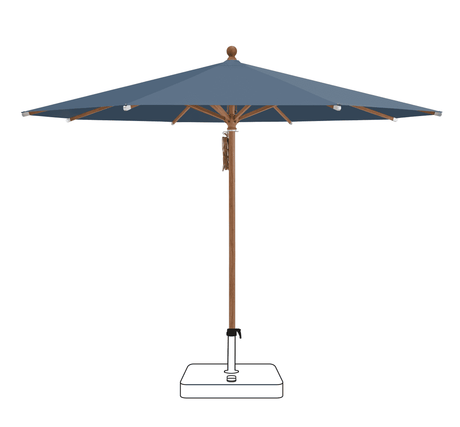 Glatz Parasol PIAZZA rond Cat.5 600 Wave
