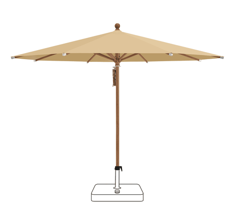 Glatz Parasol PIAZZA rond Cat.5 604 Cereal
