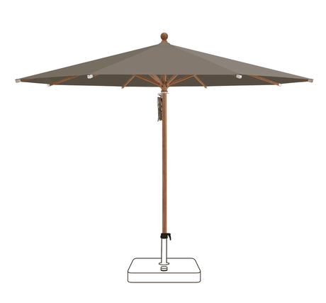 Glatz Parasol PIAZZA rond Cat.5 611 Sandstone