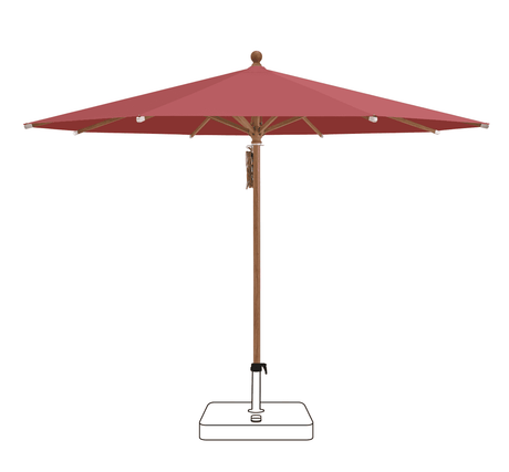 Glatz Parasol PIAZZA rond Cat.5 637 Cherry