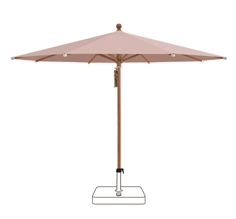 Glatz Parasol PIAZZA rond Cat.5 639 Blush