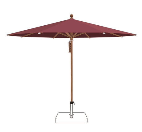 Glatz Parasol PIAZZA rond Cat.5 644 Merlot