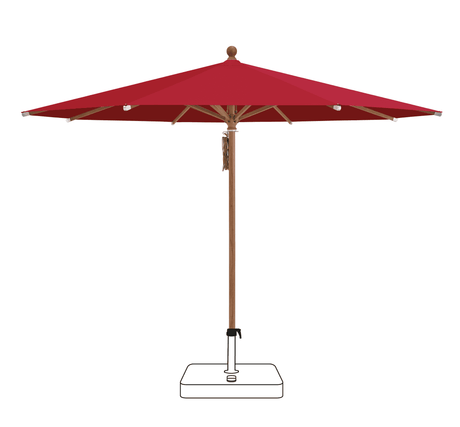 Glatz Parasol PIAZZA rond Cat.5 646 Rubino