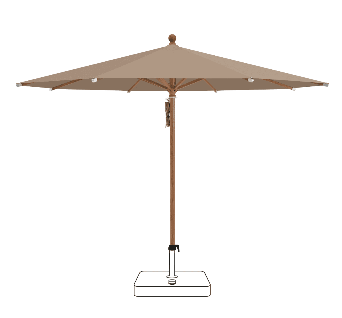 Glatz Parasol PIAZZA rond Cat.5 650 Camel
