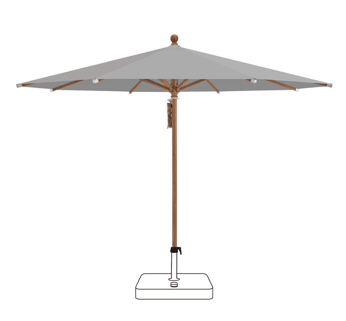 Glatz Parasol PIAZZA rond Cat.5 652 Silver