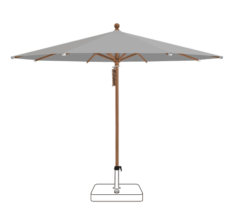 Glatz Parasol PIAZZA rond Cat.5 652 Silver