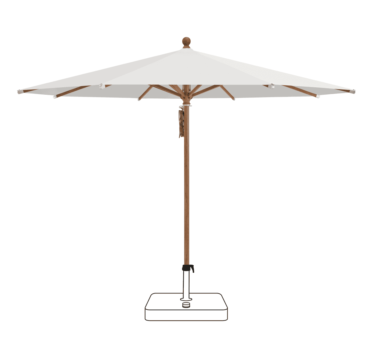 Glatz Parasol PIAZZA rond Cat.5 665 Chrome