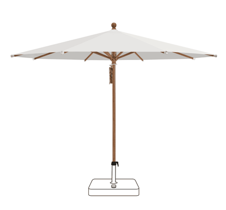 Glatz Parasol PIAZZA rond Cat.5 665 Chrome