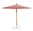 Glatz Parasol PIAZZA rond Cat.5 800 Red Stripe