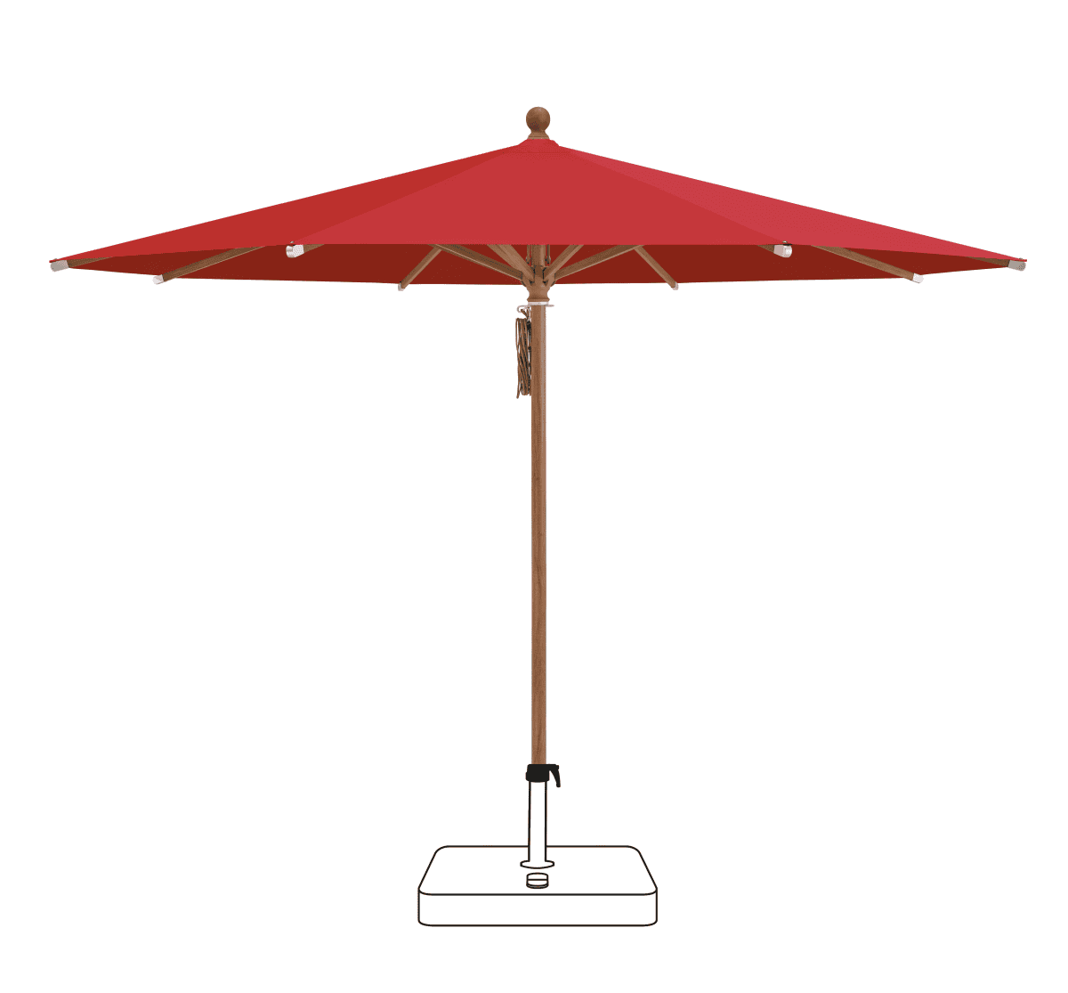 Glatz Parasol PIAZZA rond Cat.5 801 Campari