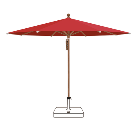 Glatz Parasol PIAZZA rond Cat.5 801 Campari