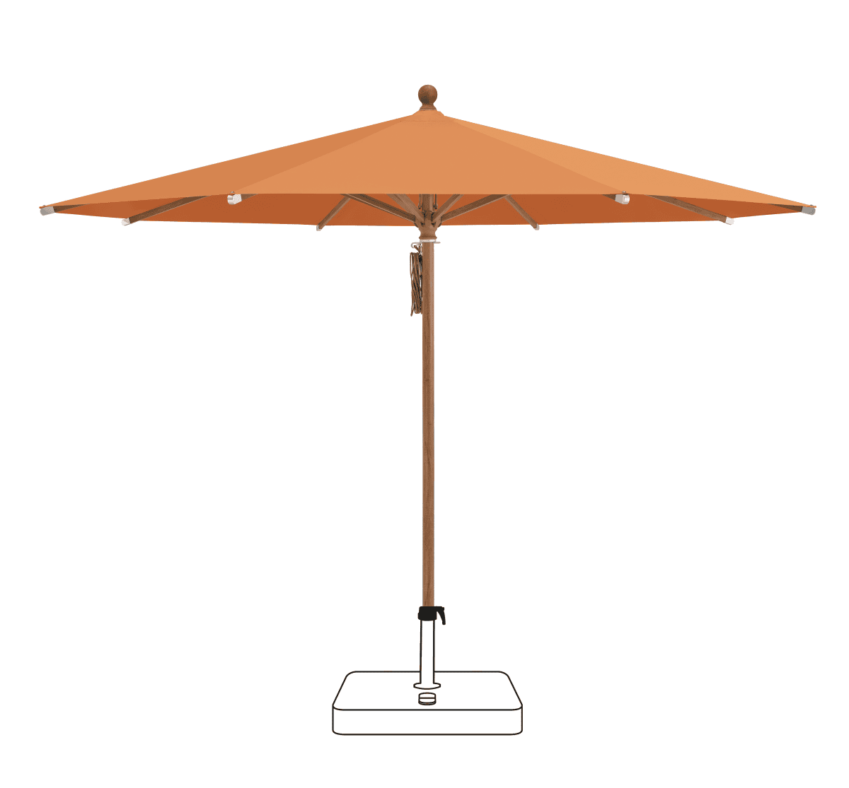 Glatz Parasol PIAZZA rond Cat.5 802 Sienna