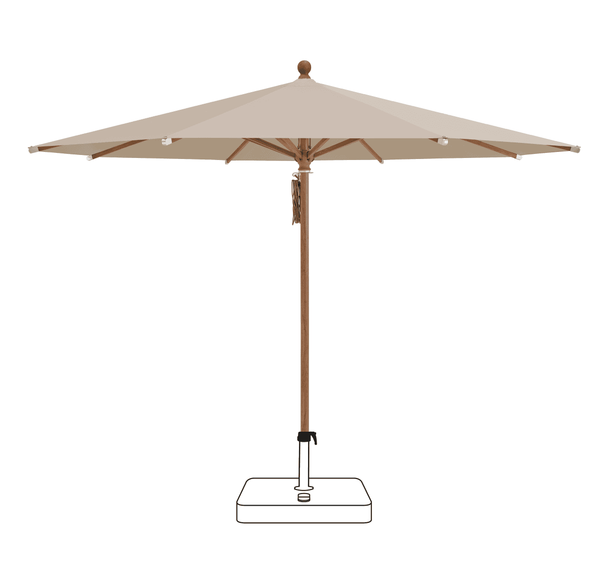 Glatz Parasol PIAZZA rond Cat.5 803 Linen