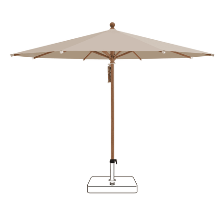 Glatz Parasol PIAZZA rond Cat.5 803 Linen