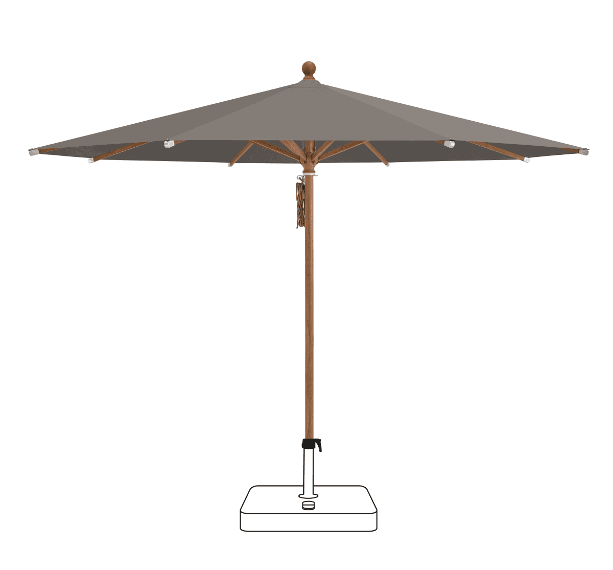 Glatz Parasol PIAZZA rond Cat.5 806 Forge