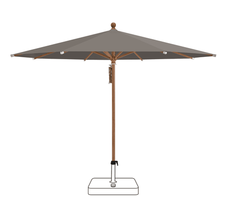 Glatz Parasol PIAZZA rond Cat.5 806 Forge