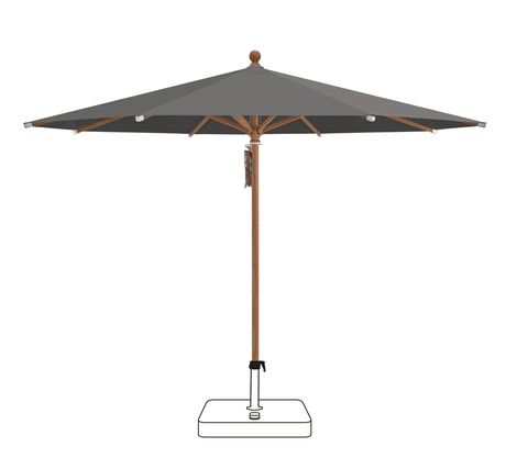 Glatz Parasol PIAZZA rond Cat.5 807 Lava