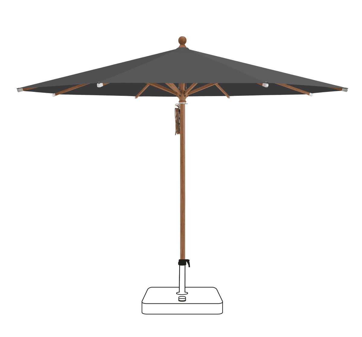 Glatz Parasol PIAZZA rond Cat.5 809 Midnight