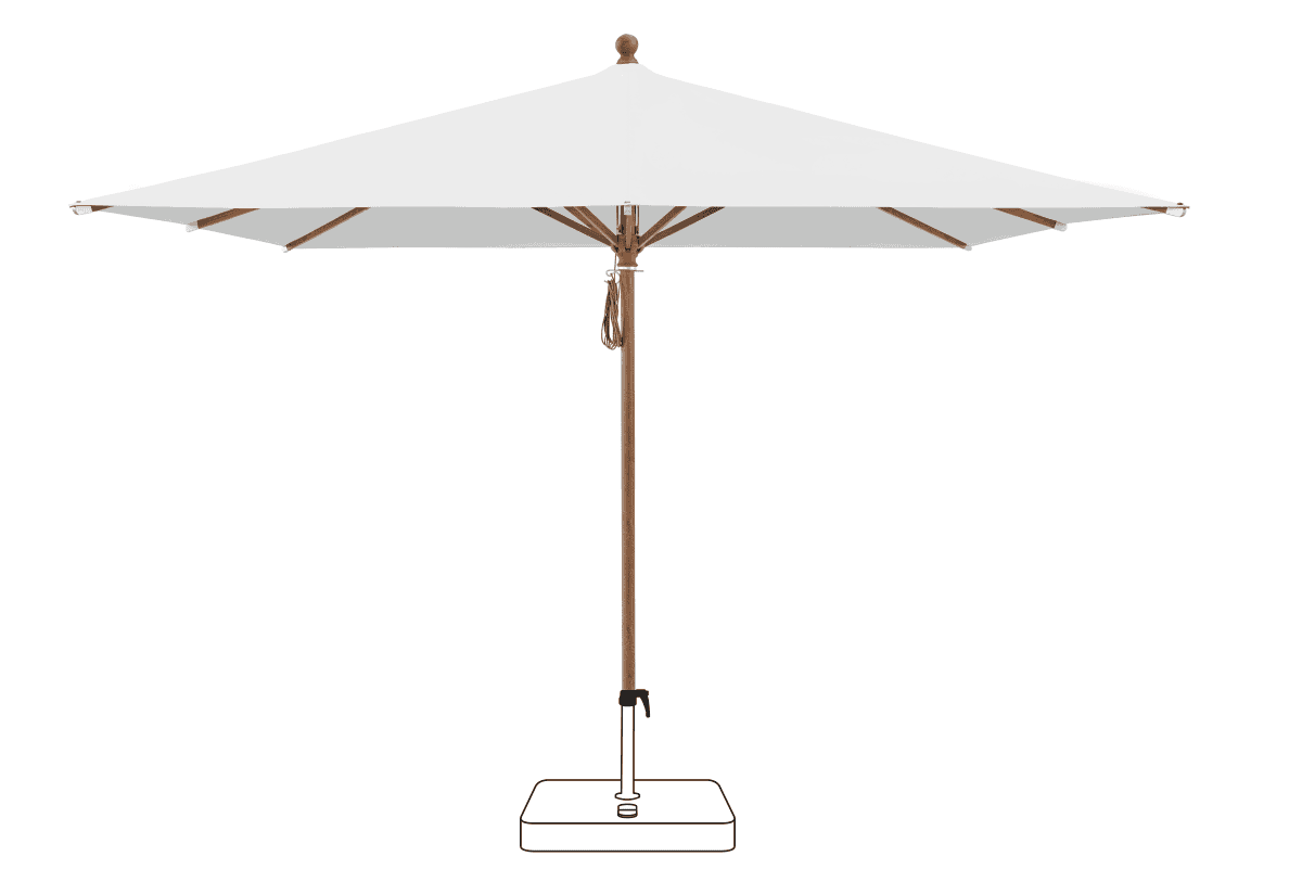 Glatz Parasol PIAZZA carre Cat.5 500 Plaster