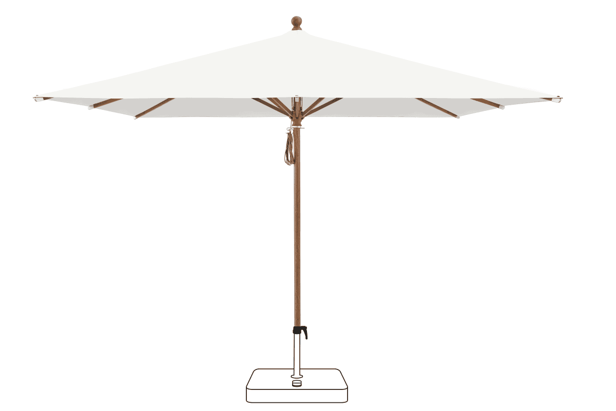 Glatz Parasol PIAZZA carre Cat.5 510 White