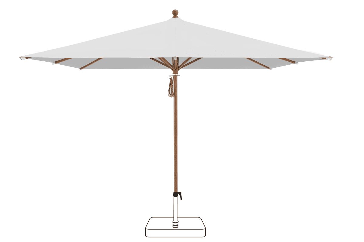 Glatz Parasol PIAZZA carre Cat.5 550 Cement