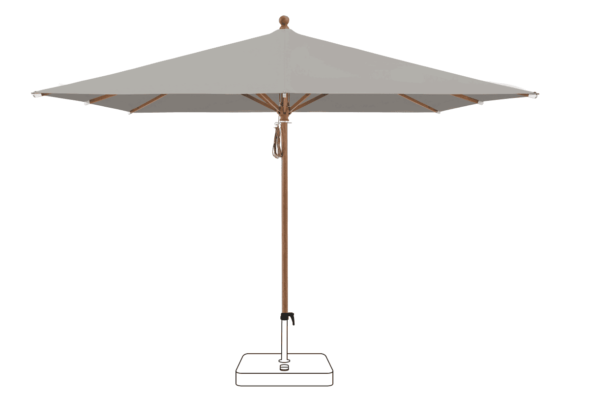Glatz Parasol PIAZZA carre Cat.5 558 Steel