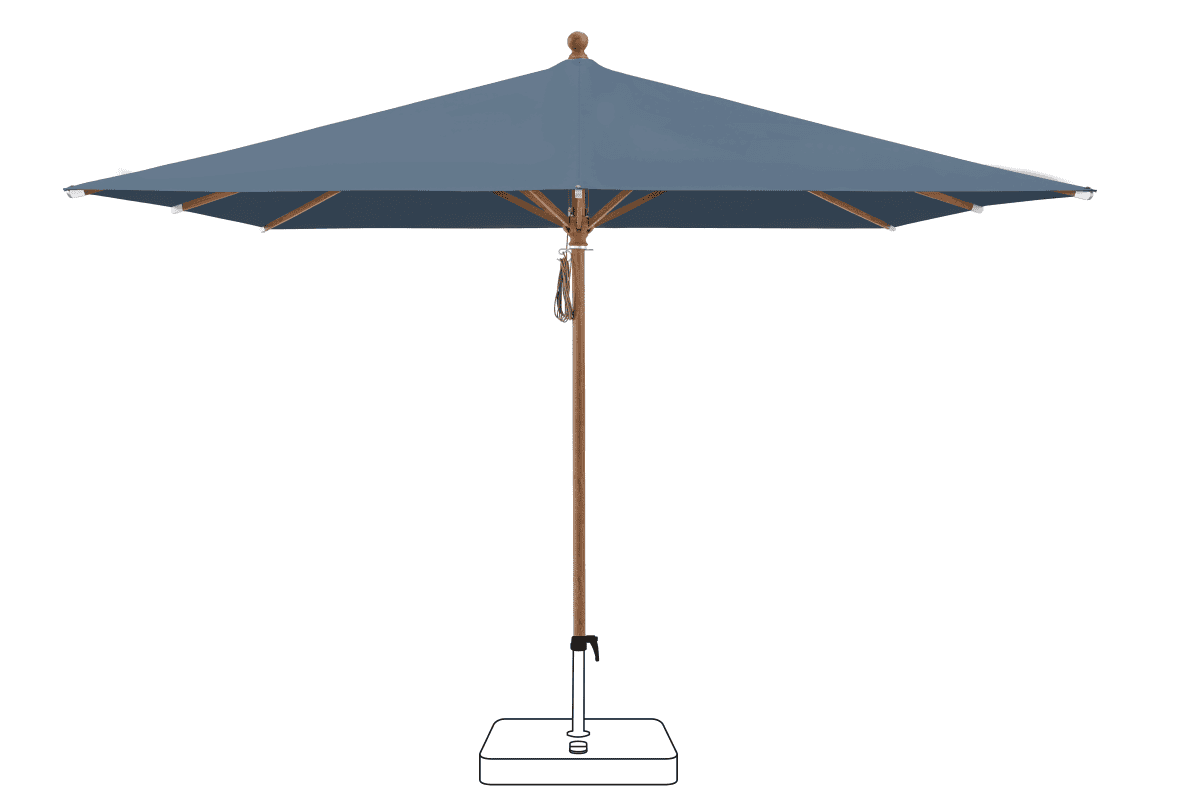 Glatz Parasol PIAZZA carre Cat.5 600 Wave