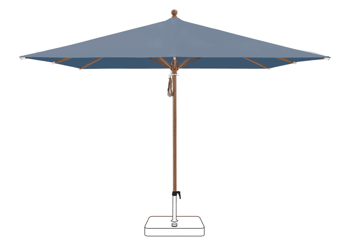 Glatz Parasol PIAZZA carre Cat.5 601 Waterfall
