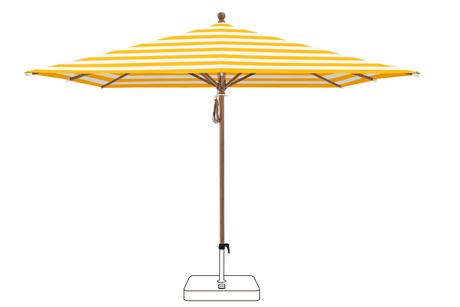 Glatz Parasol PIAZZA carre Cat.5 624 Yellow Stripe