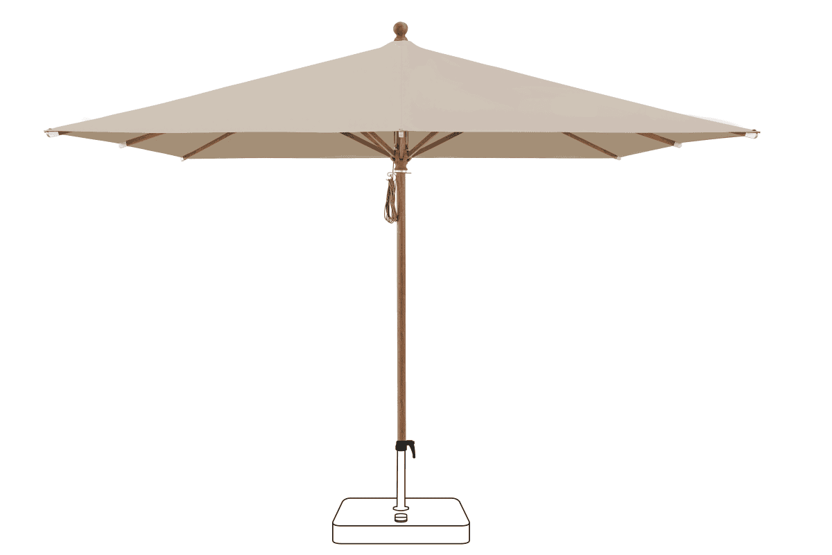Glatz Parasol PIAZZA carre Cat.5 803 Linen